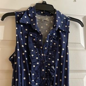 Navy blue polkadots dress